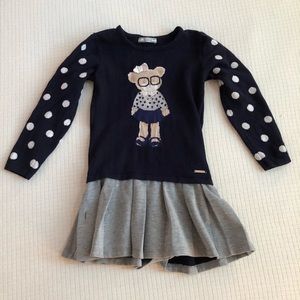 Mayoral lady bear sweater dress size 7/122cm